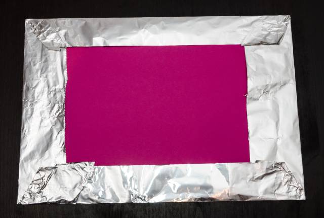Wrap it around the cardboard.