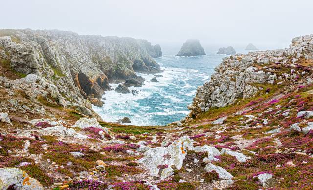 Saying goodbye to Pointe de Pen-Hir in the fog.