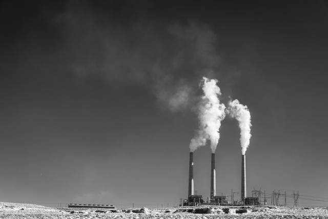 The three chimneys of Navajo Power Plant